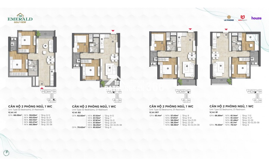 Bán căn hộ chung cư The Emerald Golf View, TPHCM - Sổ đỏ chính chủ
